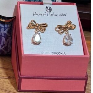 House of Harlow 1960 Gold Bow Earrings